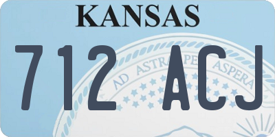 KS license plate 712ACJ