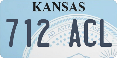 KS license plate 712ACL