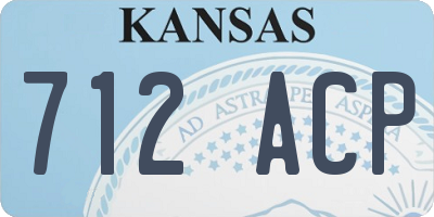 KS license plate 712ACP