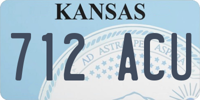 KS license plate 712ACU