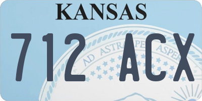 KS license plate 712ACX