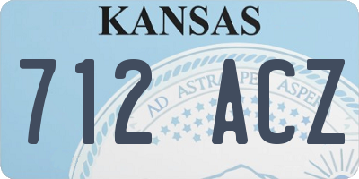 KS license plate 712ACZ