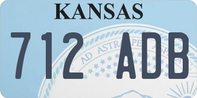 KS license plate 712ADB