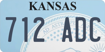 KS license plate 712ADC