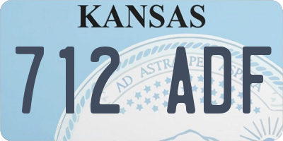 KS license plate 712ADF