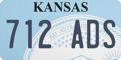 KS license plate 712ADS