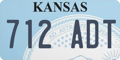 KS license plate 712ADT