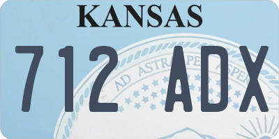KS license plate 712ADX