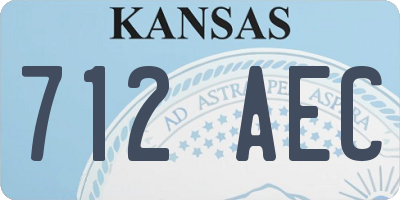 KS license plate 712AEC