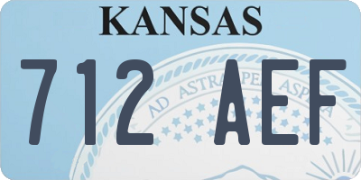 KS license plate 712AEF