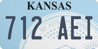 KS license plate 712AEI