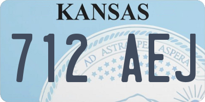 KS license plate 712AEJ