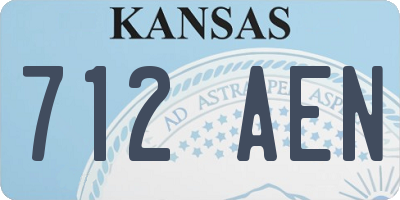 KS license plate 712AEN