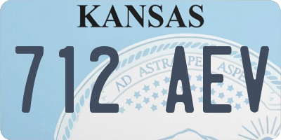 KS license plate 712AEV