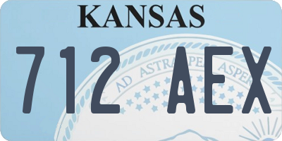 KS license plate 712AEX