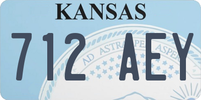 KS license plate 712AEY