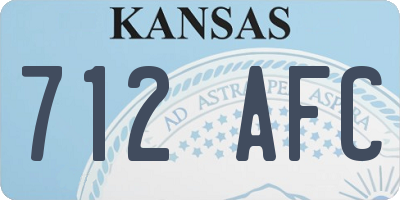 KS license plate 712AFC