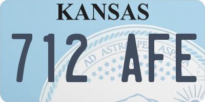 KS license plate 712AFE