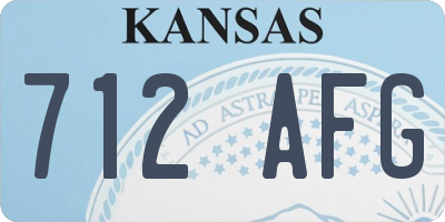 KS license plate 712AFG