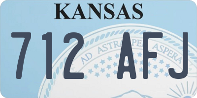 KS license plate 712AFJ