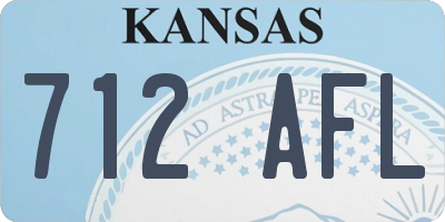KS license plate 712AFL