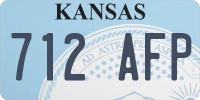 KS license plate 712AFP