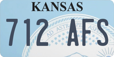 KS license plate 712AFS