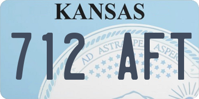 KS license plate 712AFT