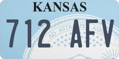 KS license plate 712AFV