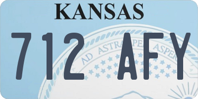 KS license plate 712AFY