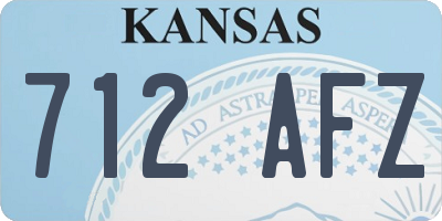 KS license plate 712AFZ