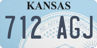 KS license plate 712AGJ