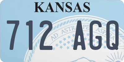 KS license plate 712AGQ