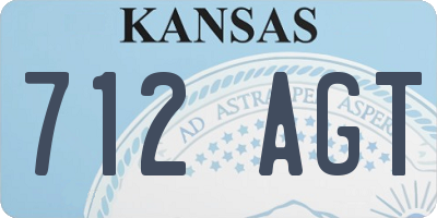 KS license plate 712AGT
