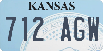 KS license plate 712AGW