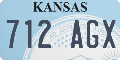 KS license plate 712AGX