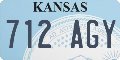 KS license plate 712AGY