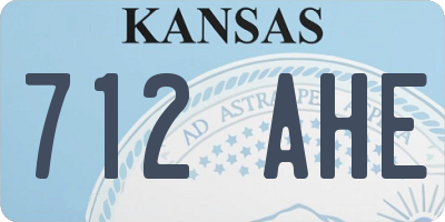 KS license plate 712AHE