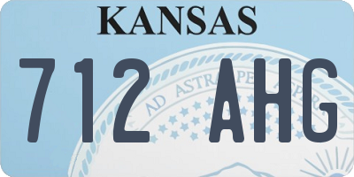 KS license plate 712AHG