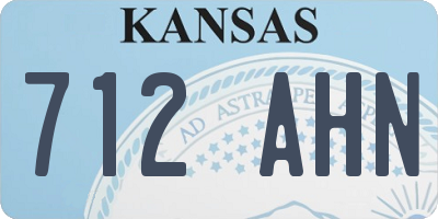 KS license plate 712AHN