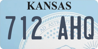 KS license plate 712AHQ