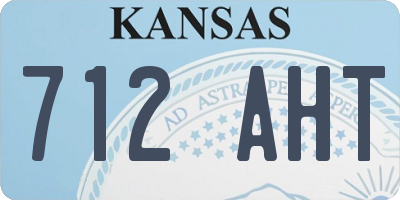 KS license plate 712AHT