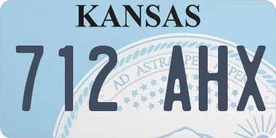 KS license plate 712AHX