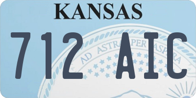 KS license plate 712AIC