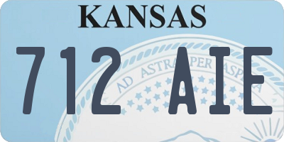 KS license plate 712AIE