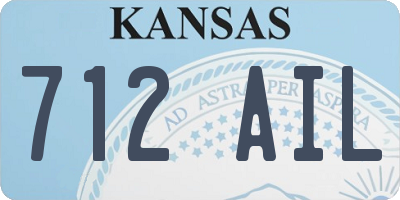 KS license plate 712AIL
