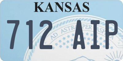 KS license plate 712AIP