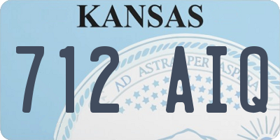 KS license plate 712AIQ