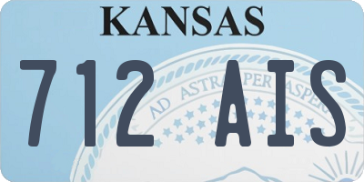 KS license plate 712AIS