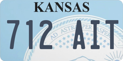 KS license plate 712AIT